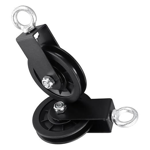 4 Pack 3.5 Inch/90mm Pulley Cable Wheel, 360 Degree Detachable Rotation Traction Wheel, Heavy Duty Fitness Pulley Wheel for Gym Pulley System Equipment,Traction Wire Ropes