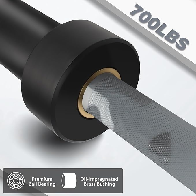 7ft Olympic Barbell for Strength Training and Olympic Weightlifting 500 700 700 1000LBS 1000LBS Capacity 2 Inch
