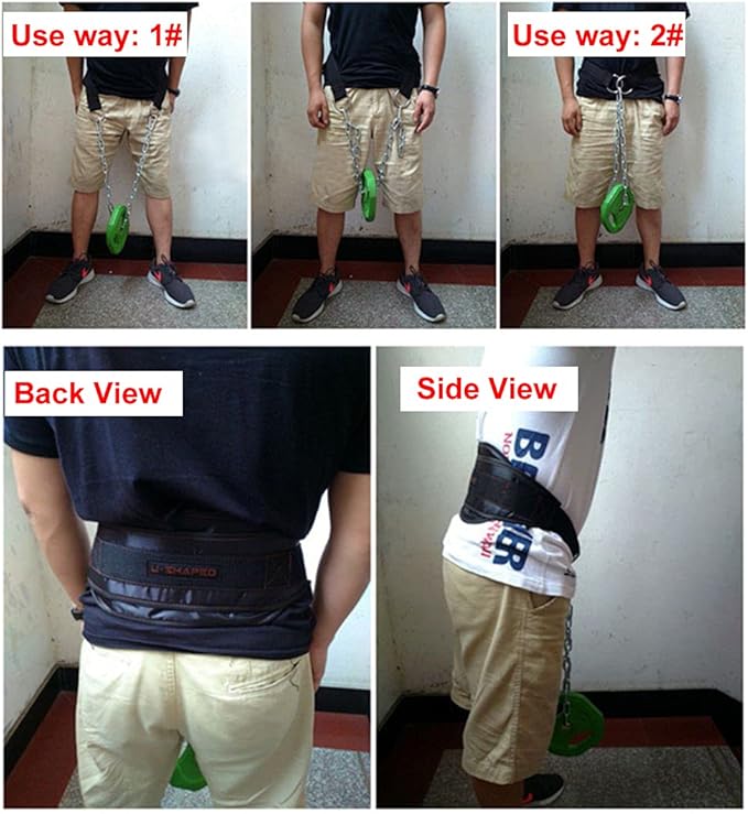 HemeraPhit Weighted Chin Up Belt with Chain Dip