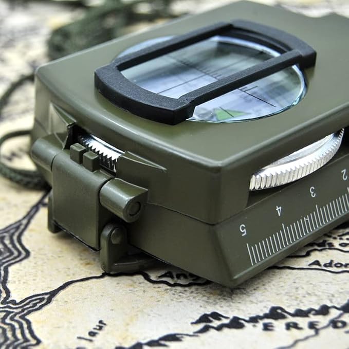 Military Lensatic Sighting Compass Waterproof and Shakeproof