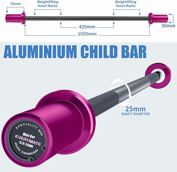 5LB Mini Barbell Bar Beginner Women Kid Bar