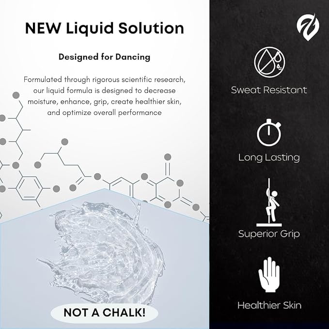 Liquid Chalk, Mess-Free Gym Chalk for Weightlifting, Gymnastics,