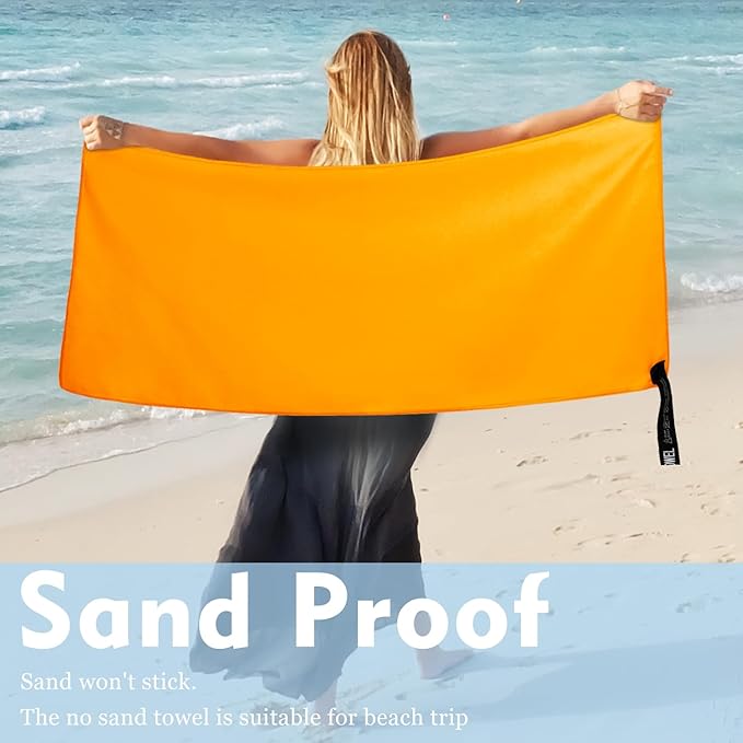 Microfiber Travel Towel (S:16"×32" -Orange)