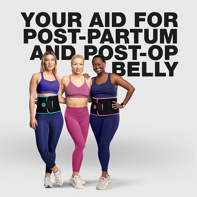 ActiveGear Premium Waist Trimmer & Trainer Belt for Men and Women - Sweat-Enhancing Slimming Wrap for Stomach, Adjustable Fit