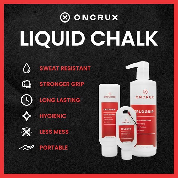Liquid Chalk - Sweat Resistant, Mess Free Lifting Chalk - Made in USA - Superior Hand Grip for Weightlifting, Rock Climbing, Gymnastics, Crossfit, Powerlifting