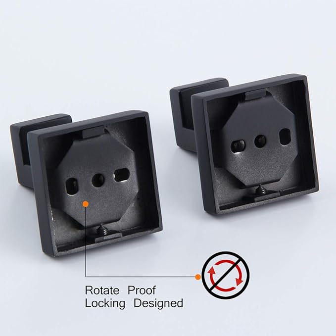 Matte Black Bathroom Accessories Kit 3-Pieces Bathroom Hardware 304 Stainless 2X Robe