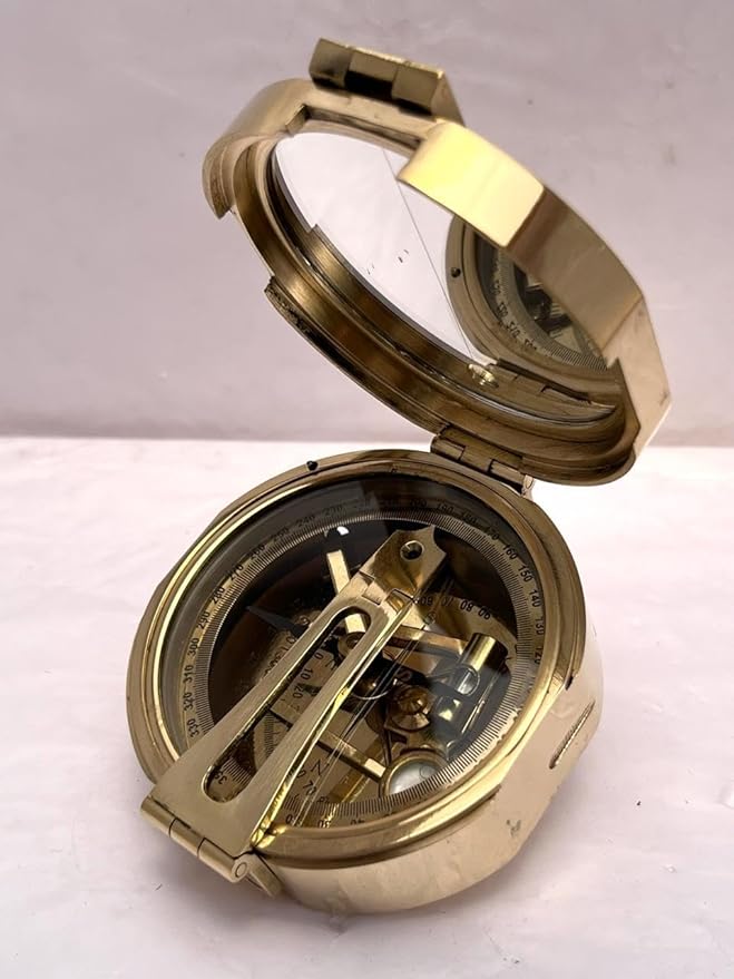 3" Brass Nautical Pocket Compass for Hiking