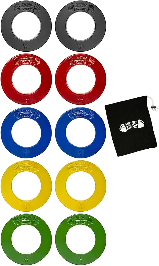 Micro Gainz Olympic Fractional Weight Plates Set 10 Piece