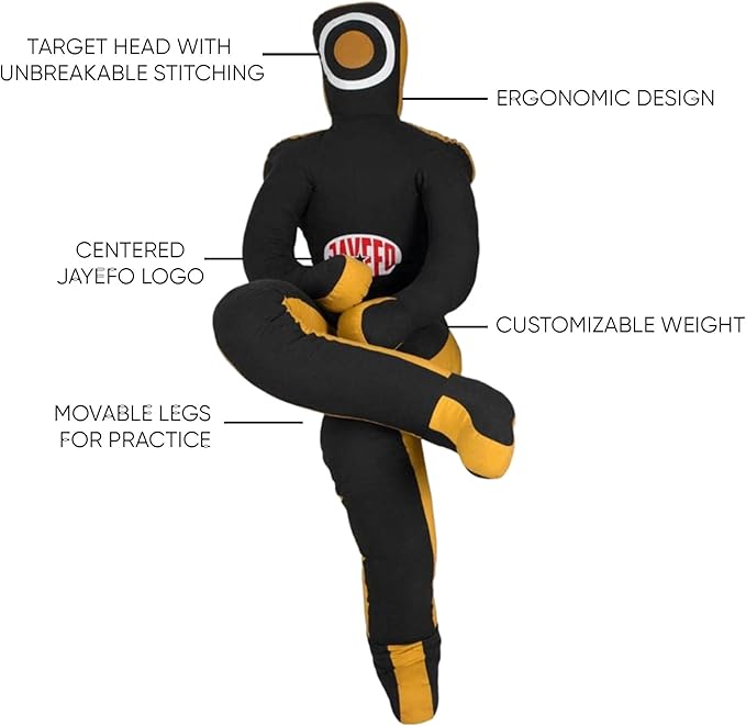 Jayefo Beast 58 BJJ Brazilian JIU Jitsu Wrestling Dummy for Grappling-Submission-Mixed Martial Arts-MMA-Training Punching Throwing Boxing Bag Practice Karate Judo.