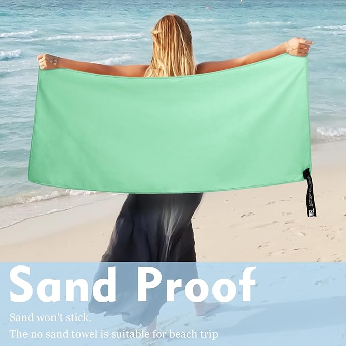 Microfiber Travel Towel (XS:12"×24" -MintColor)