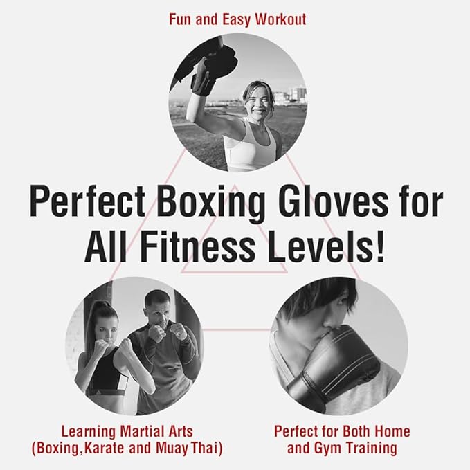 MERCIEL Pro Training Boxing Gloves and Boxing Punching Mitts for Adults – Comprehensive Boxing Set Adult Men and Women for Training, Muay Thai, MMA, Kickboxing, and Heavy Bag Work