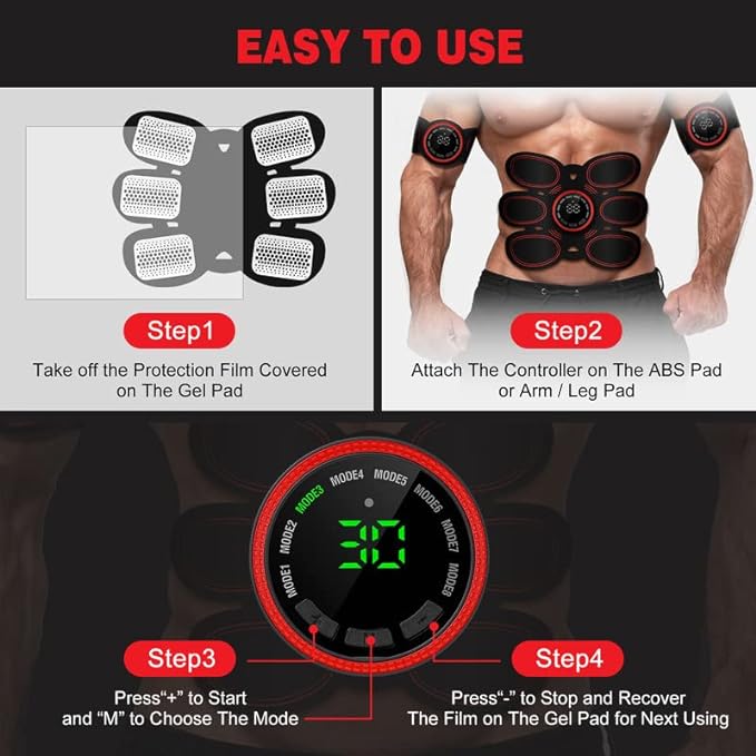 Abs Stimulator Muscle Toner DR6-E8