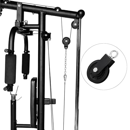 4 Pack 3.5 Inch/90mm Pulley Cable Wheel, 360 Degree Detachable Rotation Traction Wheel, Heavy Duty Fitness Pulley Wheel for Gym Pulley System Equipment,Traction Wire Ropes