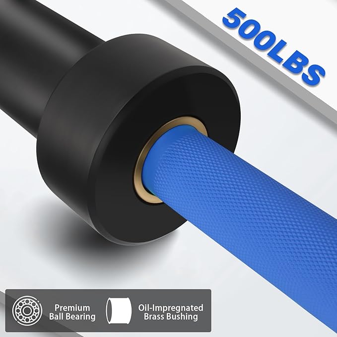 7ft Olympic Barbell for Strength Training and Olympic Weightlifting 500 700 700 1000LBS 1000LBS Capacity 2 Inch