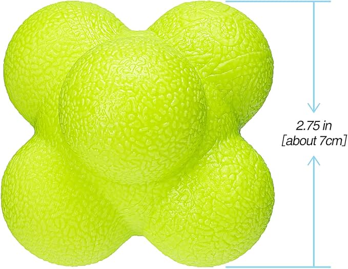 Hexagonal Reaction Ball High Density Rubber Foam Bounce (2 Pack
