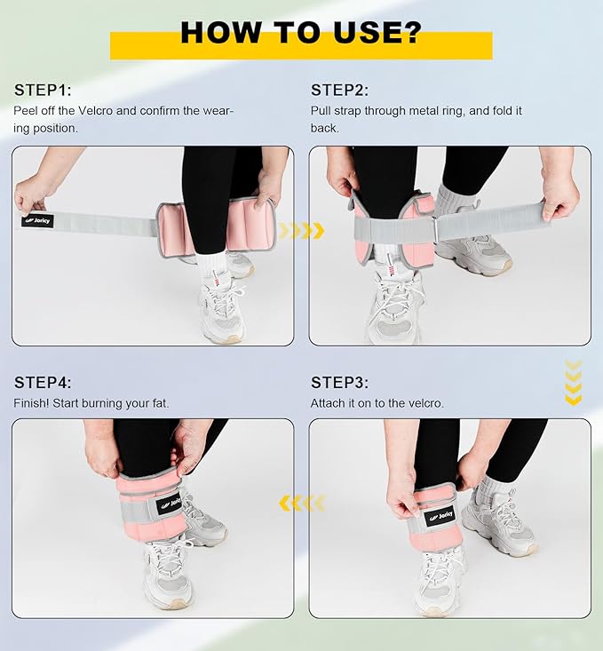 Adjustable Ankle Weights for Women Men 1 Pair 2 4 4 6 6 8 8 10 10 LBS 1-5 LB