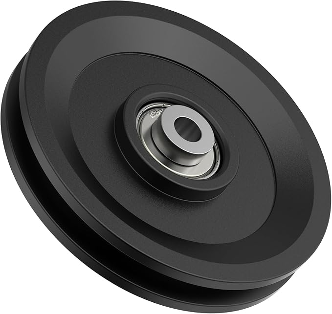 4.5 Inch / 114 MM Universal Nylon Bearing Pulley Wheel Replacement Compatible with Cable Machine Home Gym, Garage Door Pulley System, Weight Machine, Gym Equipment