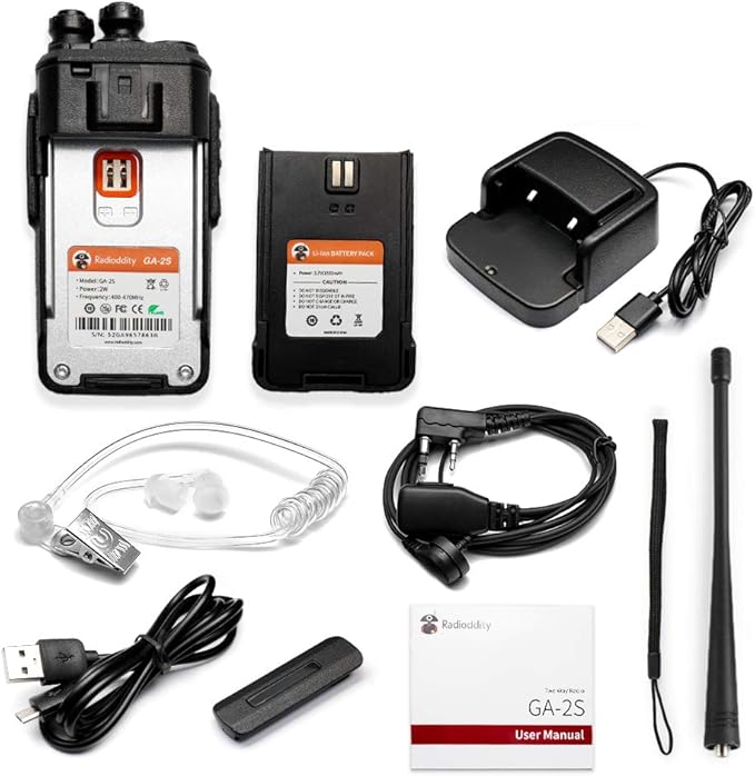 4 Pack Radioddity GA-2S Long Range Walkie Talkies
