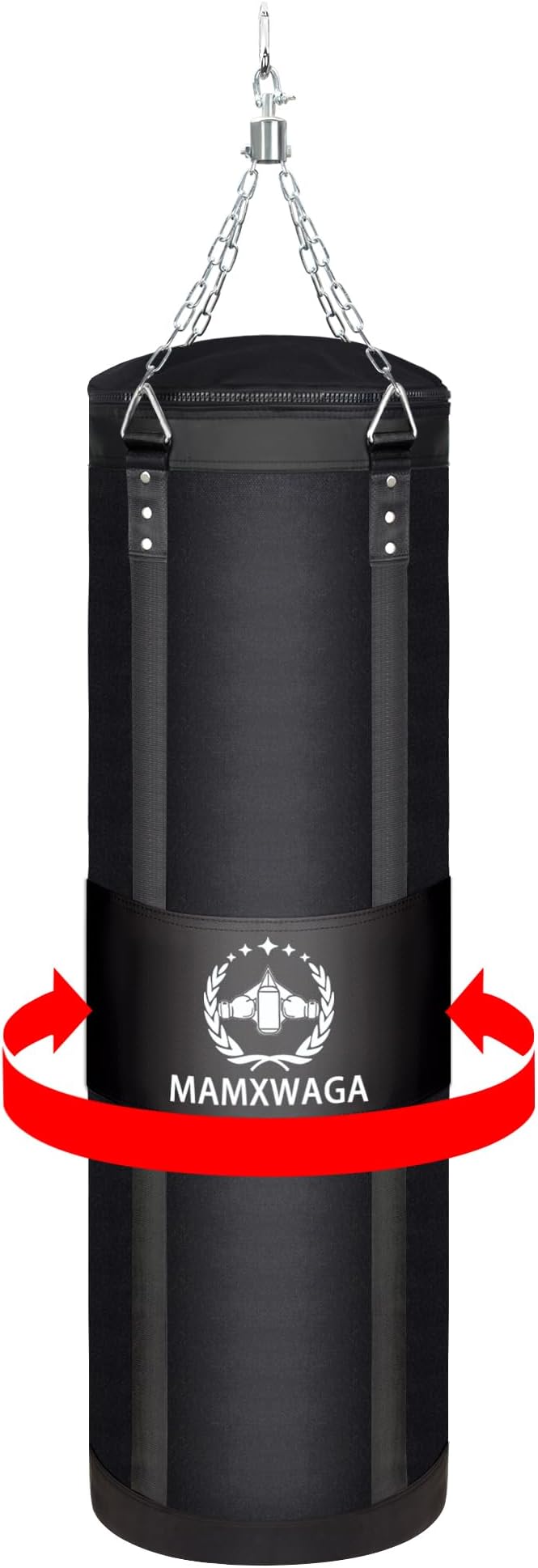 4FT Canvas Punching Bags for Adults, Hanging Heavy Boxing Bag for Kickboxing Karate Taekwondo Muay Thai Training, Max Load-Bearing 180 Lbs (Unfilled)