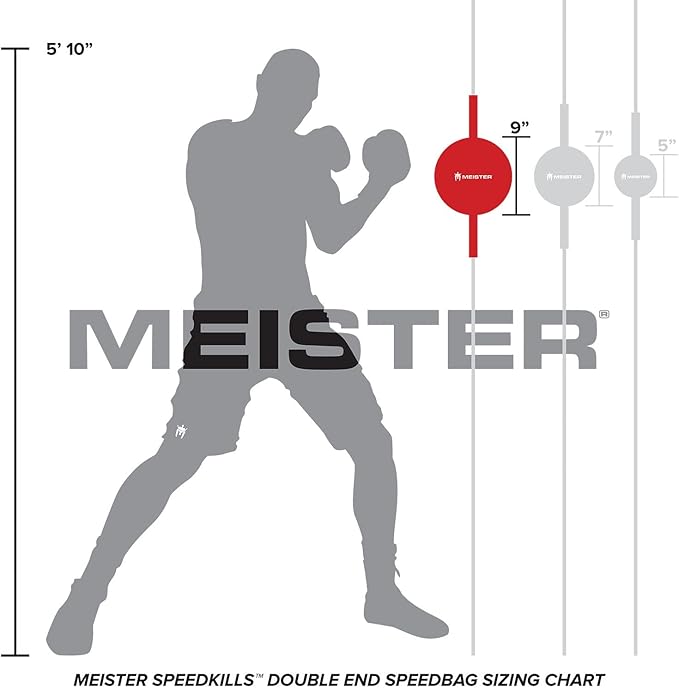 Meister SpeedKills Double-End Leather Speed Bag w/Bungees & Lightweight Latex Bladder