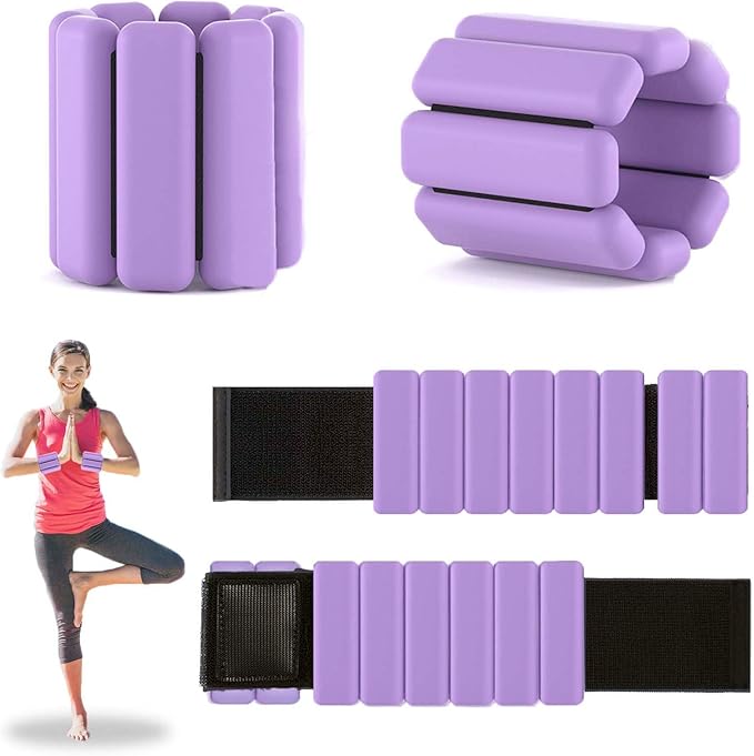 Adjustable Wrist & Ankle Weights for Women and Men 2 (1Lb (1Lb Each),