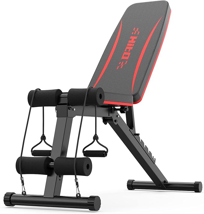 HITOSPORT Adjustable Weight Bench for Full Body Exercise