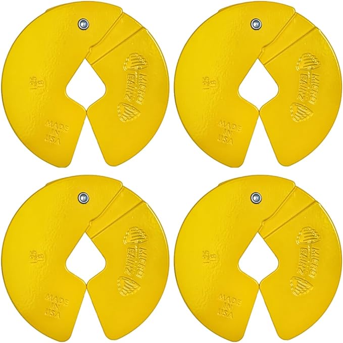Micro Gainz Dumbbell Fractional 1.25lb Weight Plate, Ideal for Micro Loading, (Choose Color) 4 Piece Fractional Weight Plates, Designed for Dumbbell Training, Made In USA