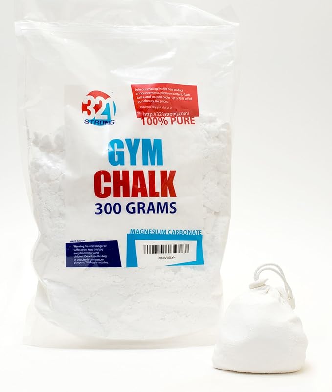 321 STRONG 100 Gram (3.52 oz) Loose Gym Chalk - for Weightlifting, Rock Climbing, Kettlebells, and Gymnastics