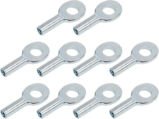 10 Pcs Gym Pulley Machine Cable Eyelet Terminal Interface Port, Gym Machine Accessories For 5Mm/6mm Cable Ball Stopper Interface Port Components For Various Equipment Cables(5mm)