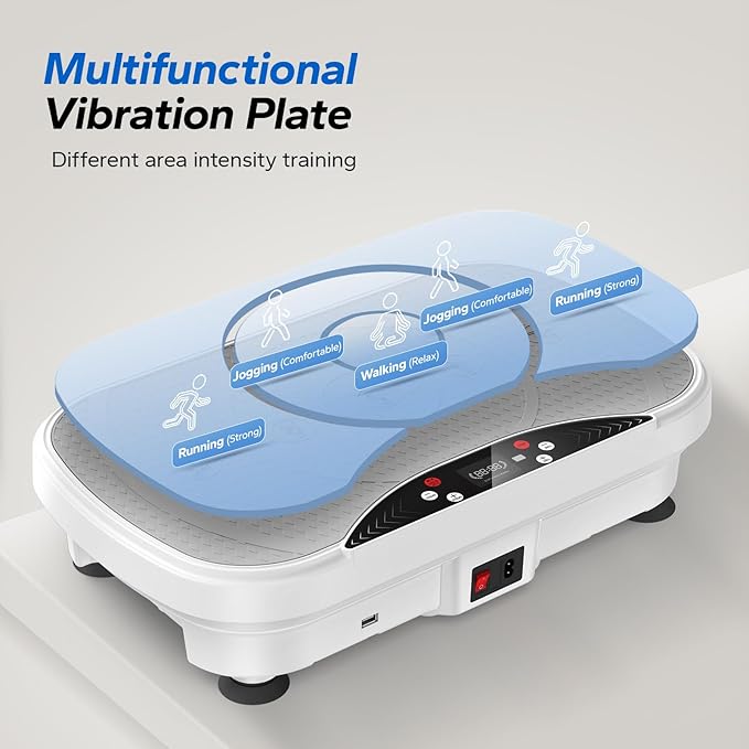 MERACH Vibration Plate Exercise Machine, Vibration Plate with Bluetooth and LED Display, Vibrating Plate Exercise Machine for Women Men, Workout Equipment for Home