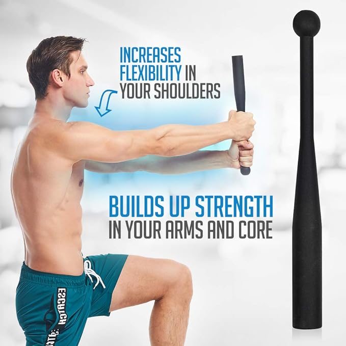 Logest Steel Mace Exercise Club - Heavy Duty 5 10 10 15 15 20 20 25 25 30 30 Pounds