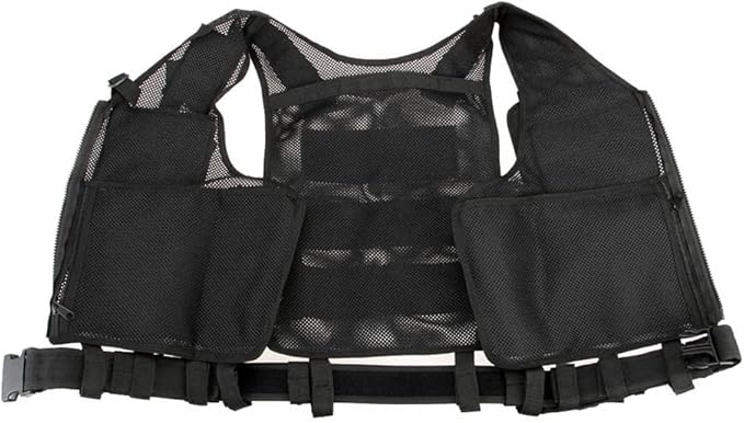 Lixada Tactical Vest Lightweight Breathable Polyester Sports Vest Outdoor Training Vest Adjustable for Adults