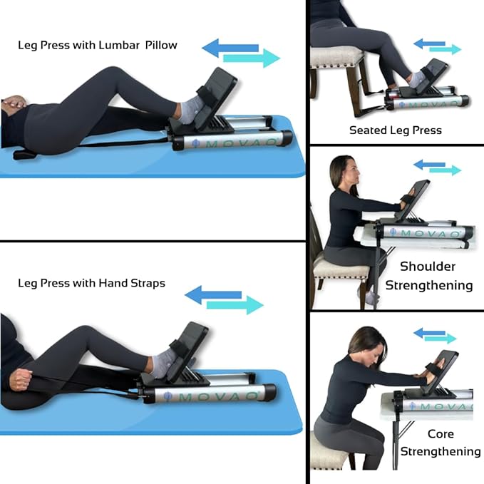 Mini In-Bed Leg Press for Knee and Hip Replacement, ACL MCL or PCL Surgery Recovery Increasing Muscle Strength Exercising Physical Therapy Affordable & Portable (MCV345)