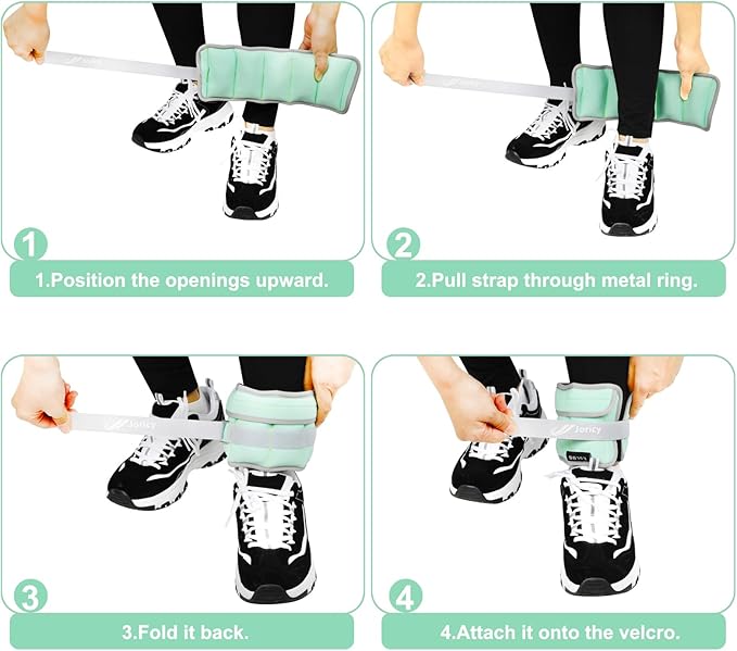 Adjustable Ankle Weights for Women Men Kids 1/2/3/4/5/6/8/10/12/20 1 Pair