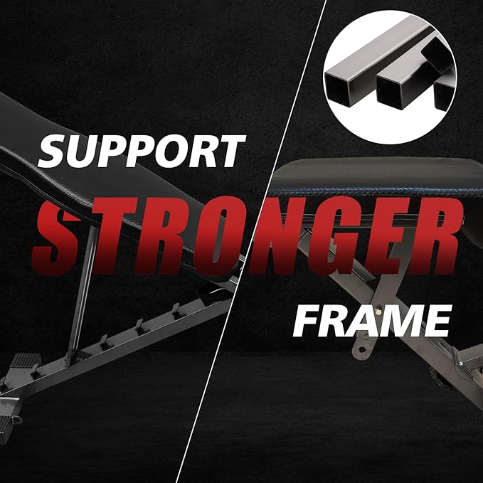 Adjustable & Foldable Weight Bench Press 600LBS Strength