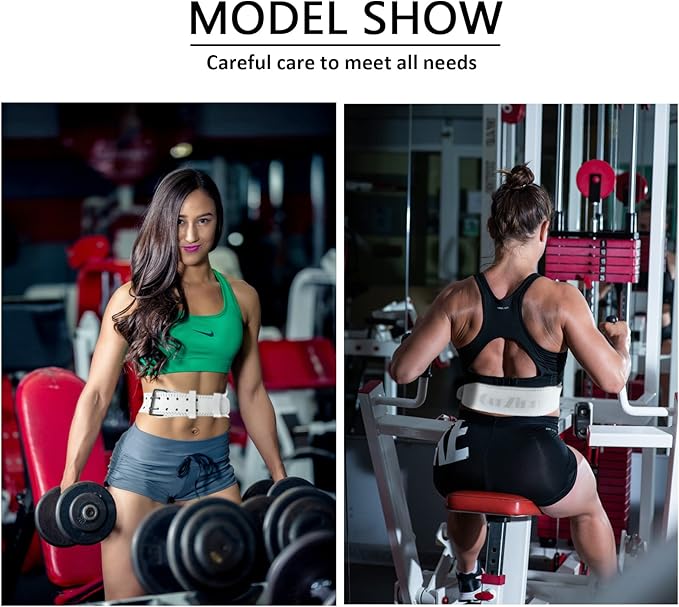9mm Leather Fitness Weight Lifting Belt for Women&Men 4 Inches