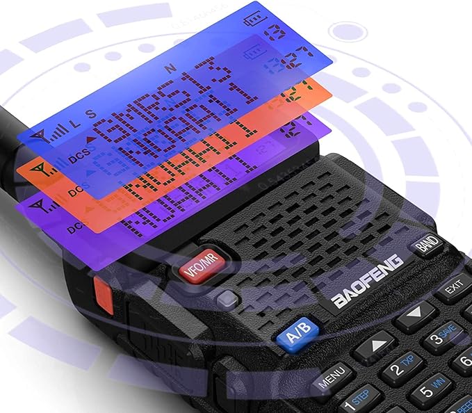 4 Pack BAOFENG UV-5X (UV-5G) GMRS Radio 2 Pcs 3800mAh Battery,