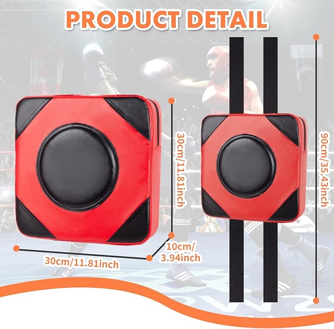 LuiceABC Wall Punching Boxing Pad, Wall Focus Target Foam, Boxing Fitness Wall Punch Bag, Leather and High Elastic Sponge Bag for Sports Training, Adjustable Height