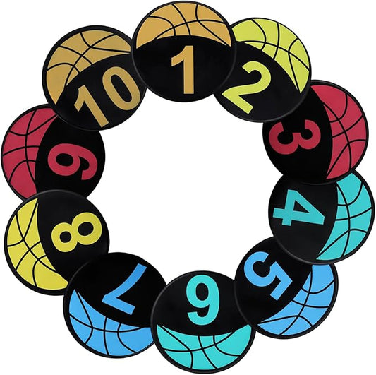 10 PCS Basketball Spot Markers 9 Inches