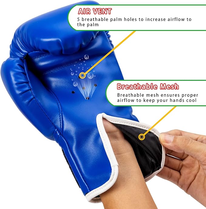 Kids Boxing Gloves, Boxing Gloves for Kids 5-13 Years Boys Girls Boxing Training Gloves for Punching Bag Kickboxing Muay Thai 4oz 6oz
