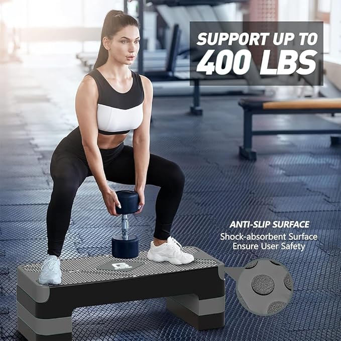 Aerobic Exercise Step 26.5" Step 4†6†6†8†8†Adjustable