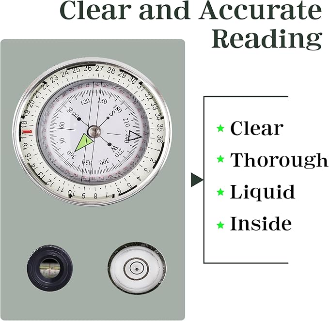 Hiking Compass for Survival with– Waterproof Durable and