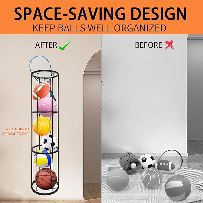 3 Layer Garage Ball Storage Rack