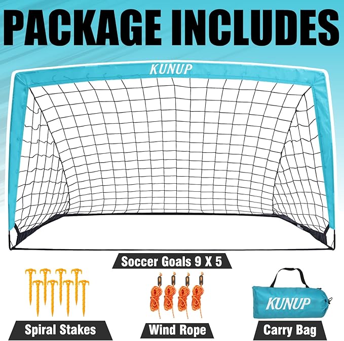 Kids Soccer Goal for Backyard 5×3, 6×4, 6×4, 9×5FT 9×5FT Easy