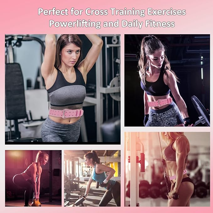 9mm Leather Fitness Weight Lifting Belt for Women&Men 4 Inches