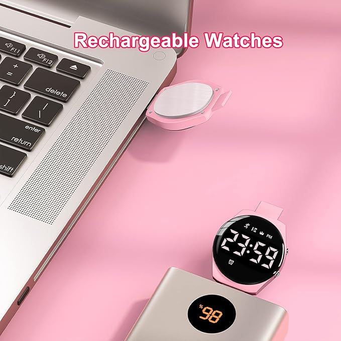 Kids Watches for Girls Boys Digital Sport Watch with Step Counter Pedometer Vibration Alarm Clock, No App Waterproof Fitness Tracker Kids Watch Boys Girls Teens Students Ages 5-16