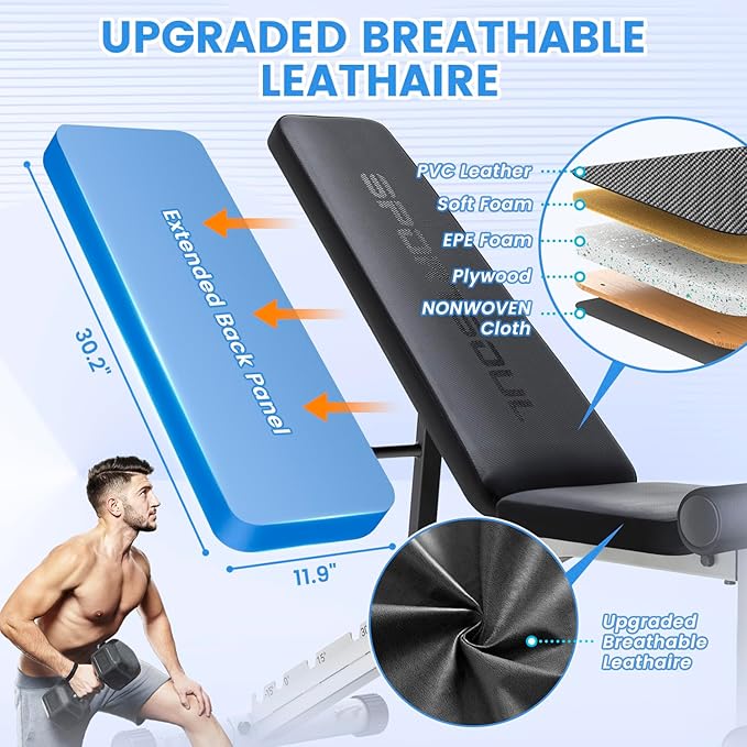 Adjustable Weight Bench Professional Utility Heavy Duty Workout