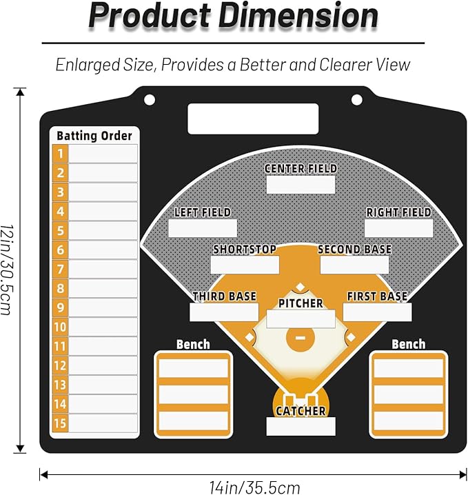 Magnetic Baseball Lineup Board for Coach