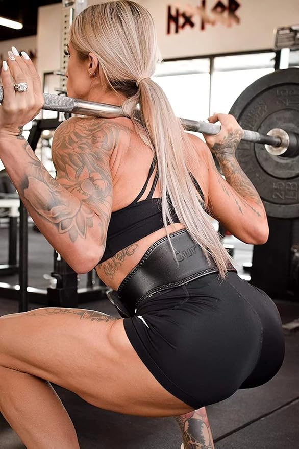 9mm Leather Fitness Weight Lifting Belt for Women&Men 4 Inches
