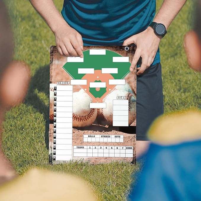 Magnetic Baseball Clipboard for Coaches 60 Lineup
